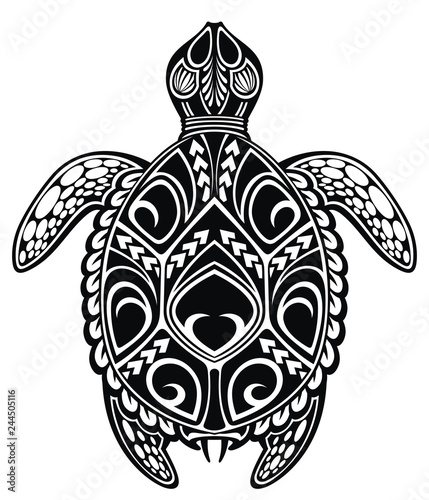 Graphic sea turtle
