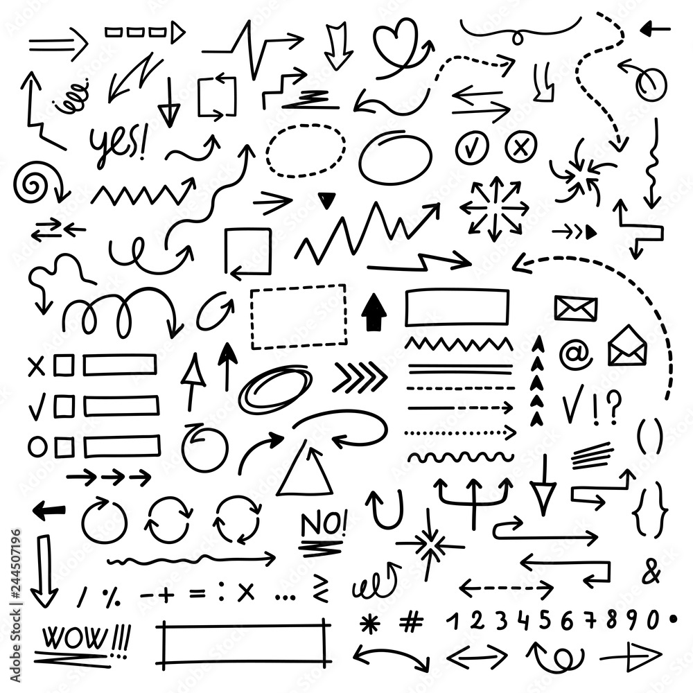 hand-draw-arrow-vector-set-stock-vector-adobe-stock