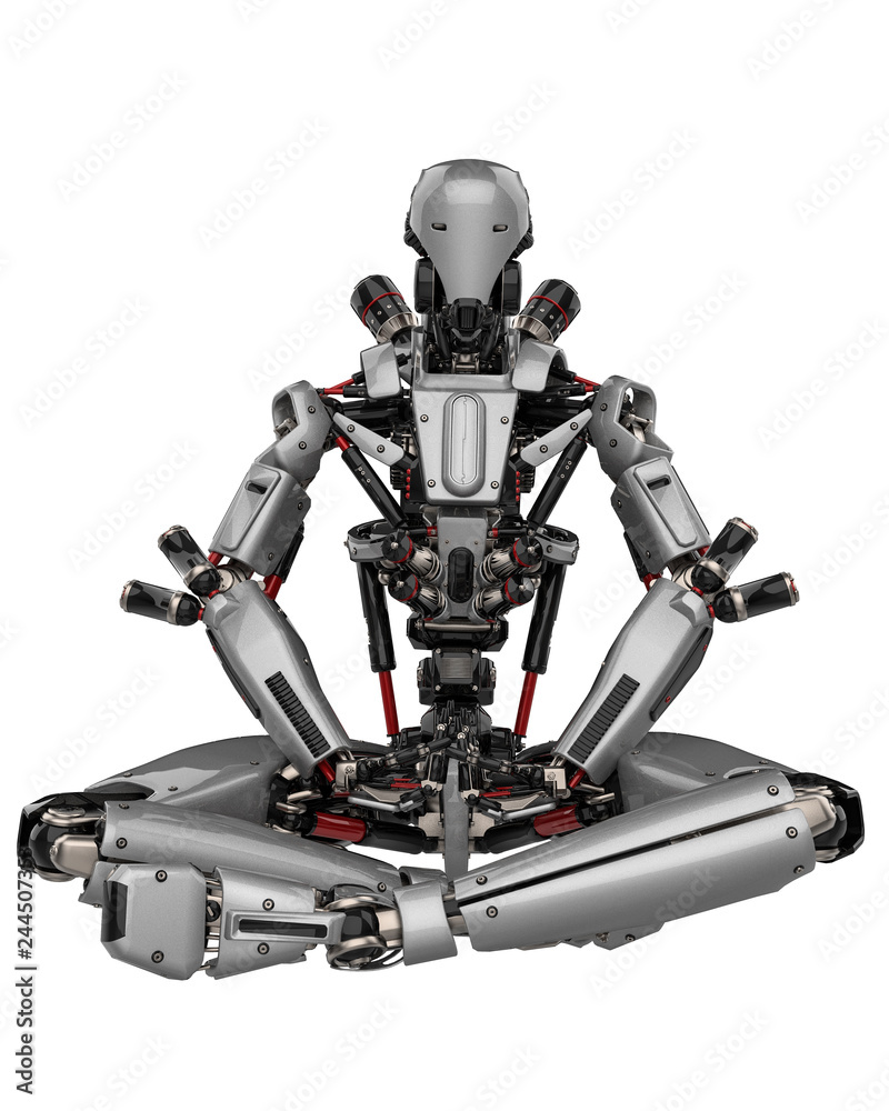 mega robot super drone in a white background mega robot super drone in a white background