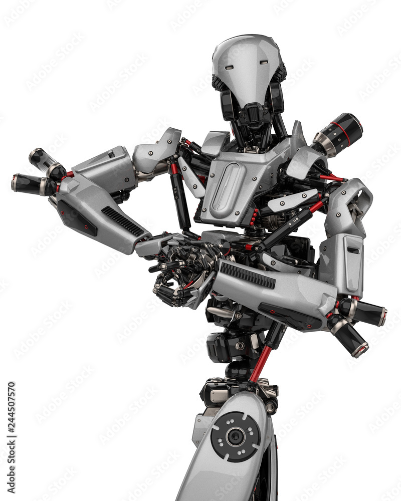 mega robot super drone in a white background ilustración de Stock | Adobe  Stock