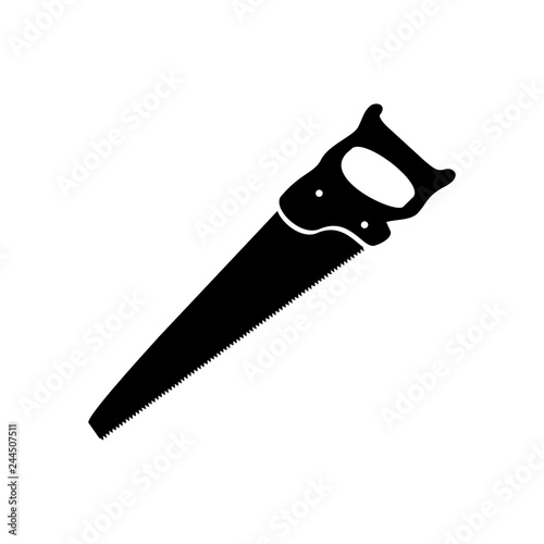 The saw icon. Saw symbol. Flat Vector illustration