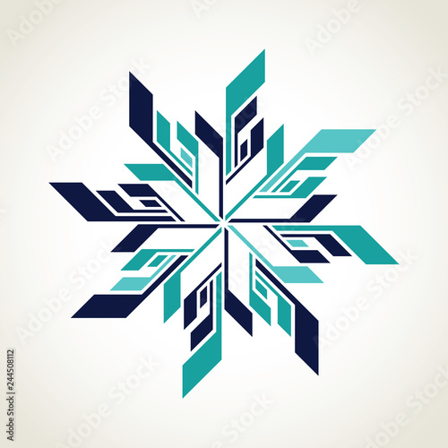 Ice hockey snowflake logo