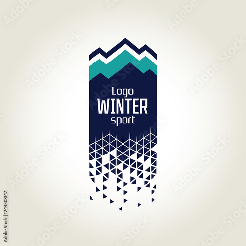 Abstract logo winter sport
