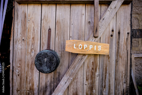 sign at loppis (flea market) in sweden