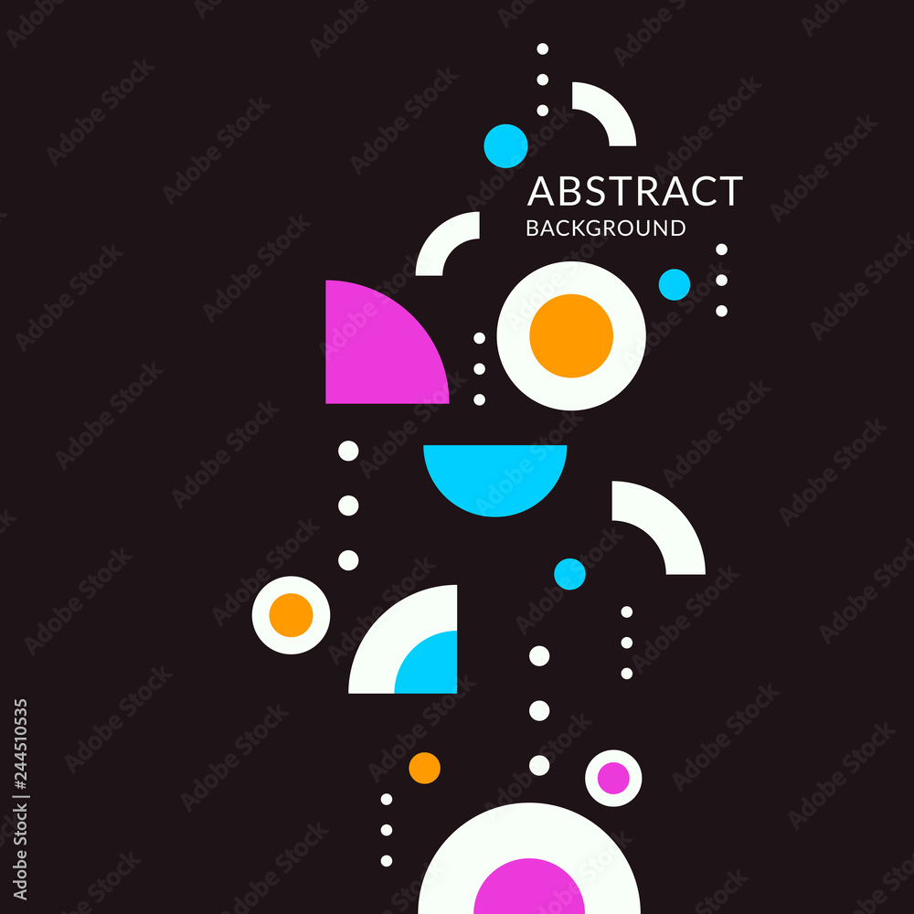 Vector abstract background in bright, flat style.