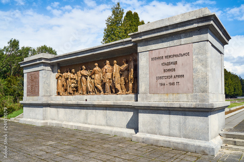 Warsaw, Poland - May 09, 2017: Soviet Military Cemetery in Victory Day - The anniversary of the signing of Nazi Germany's surrender in 1945
