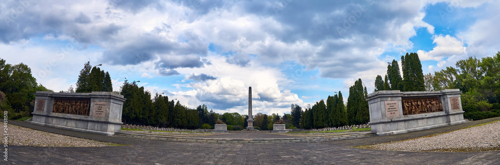 Warsaw, Poland - May 09, 2017: Soviet Military Cemetery in Victory Day - The anniversary of the signing of Nazi Germany's surrender in 1945