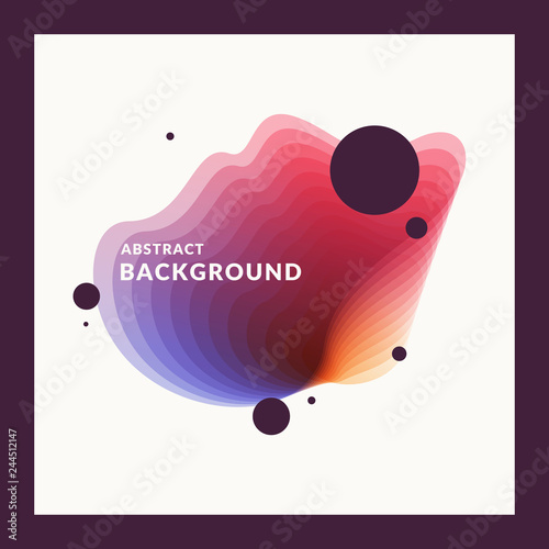 Fashionable modern poster with bright and abstract shapes.