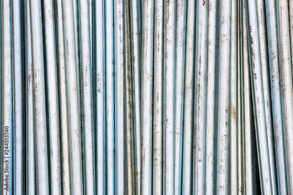 Obraz premium metal rods stored random creating texture and patterns