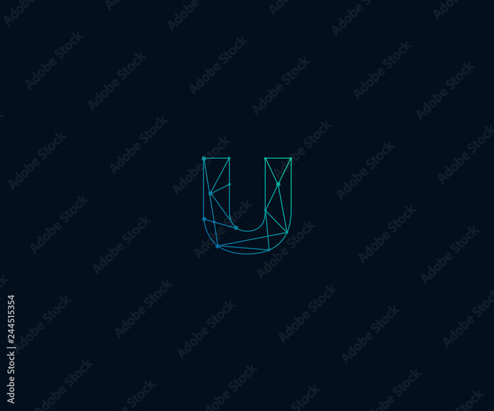 abstract letter U geometric logo designs template abstract letter U geometric logo designs template