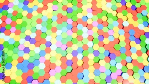 Wallpaper Mural Colored hexagons. Great video for your intro Torontodigital.ca