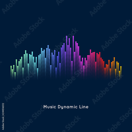 Music equalizer abstract elements for design. Vector illustration