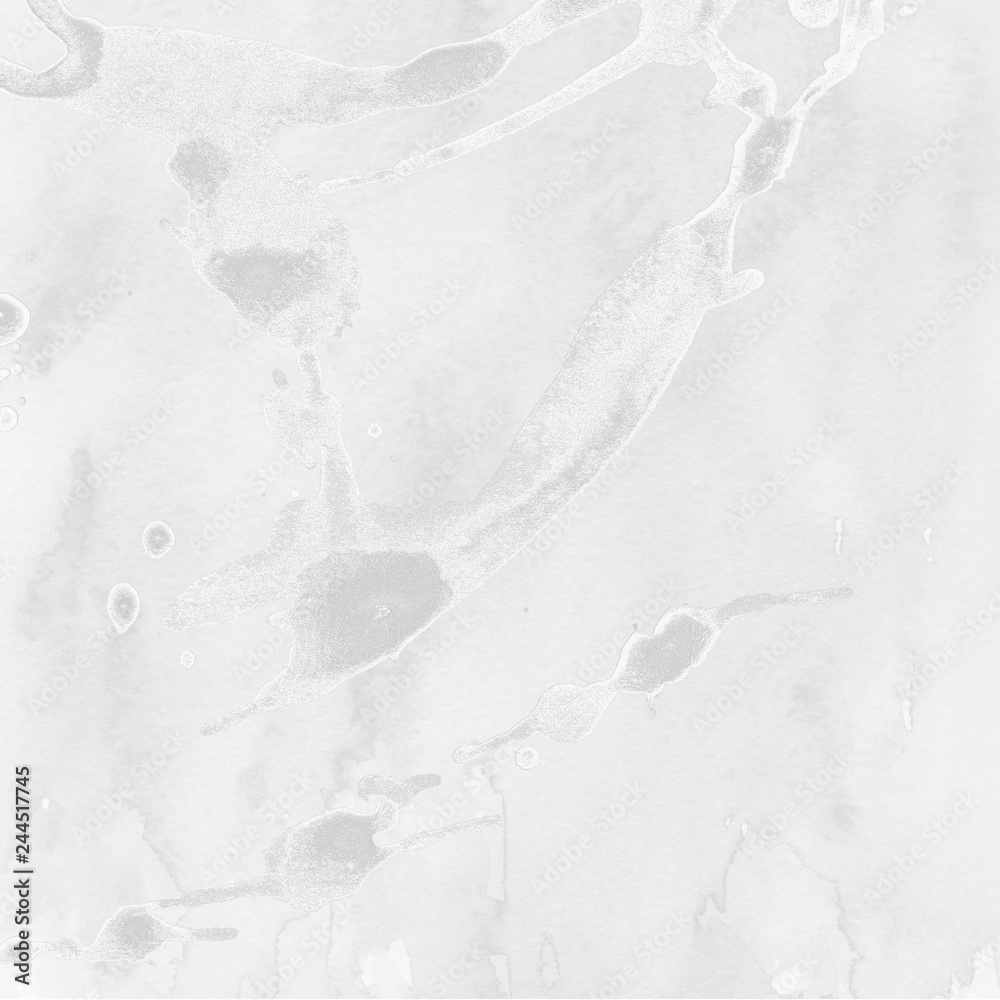 Obraz premium Luxury rose gold and white metal paint splatter effect on watercolor paper background. Pink gold glitter splash texture. Beautiful feminine backdrop.