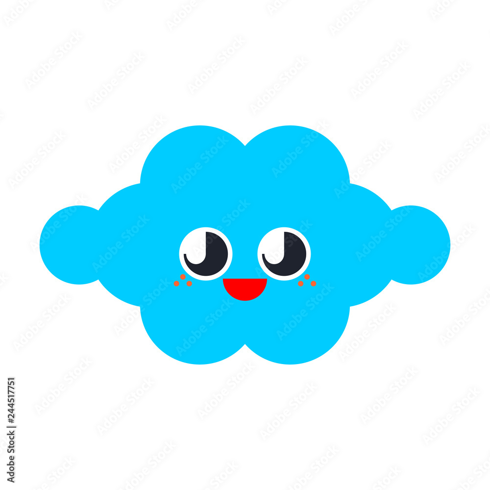 Cute Cloud isolated. funny clouds cartoon style. kids character. Childrens style. Cute Cloud isolated. funny clouds cartoon style. kids character. Childrens style.