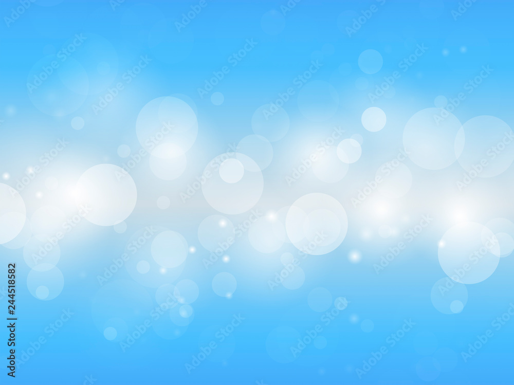 Blurred bokeh lights on blue gradient abstract background vector illustration Blurred bokeh lights on blue gradient abstract background vector illustration