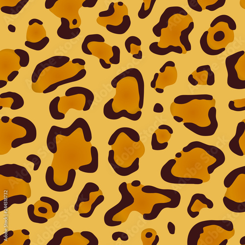 Leopard skin seamless pattern vector illustration