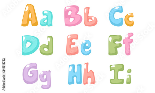 Pastel color kid font part 1