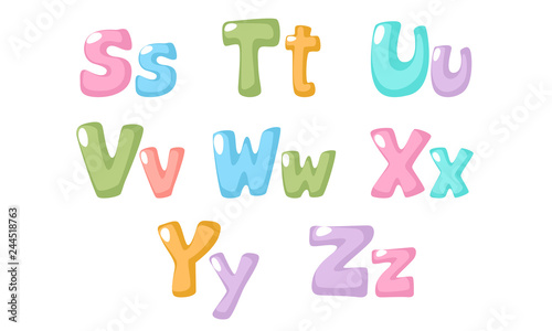 Pastel color kid font part 3