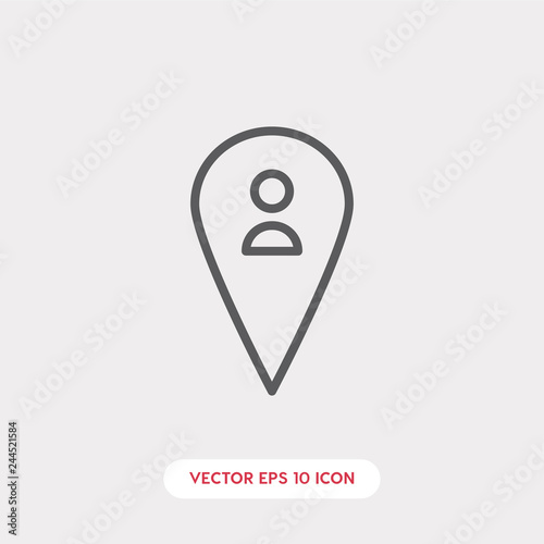Free Download location with man icon vector - GFXLoad