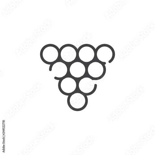 Cocci bacterium line icon. linear style sign for mobile concept and web design. Staphylococcus aureus bacteria outline vector icon. Symbol, logo illustration. Pixel perfect vector graphics