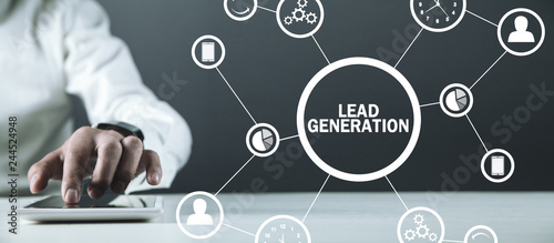 Lead Generation. Concept of business, network, technology, future photo