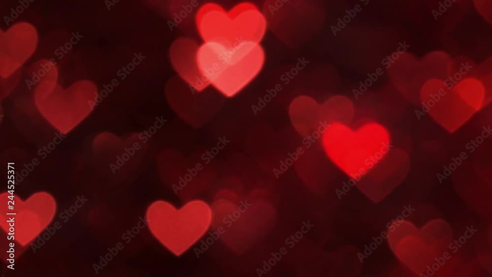 Abstract heart bokeh background red color Abstract heart bokeh background red color