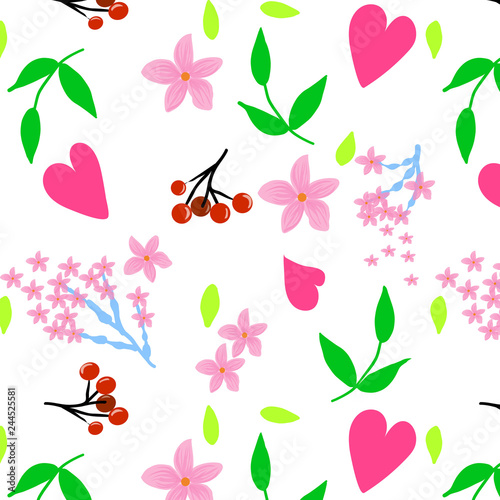 Abstract colorful floral patterns