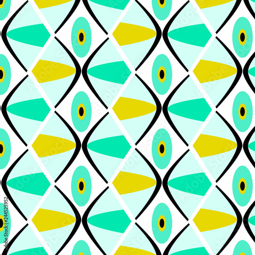Retro geometric pattern