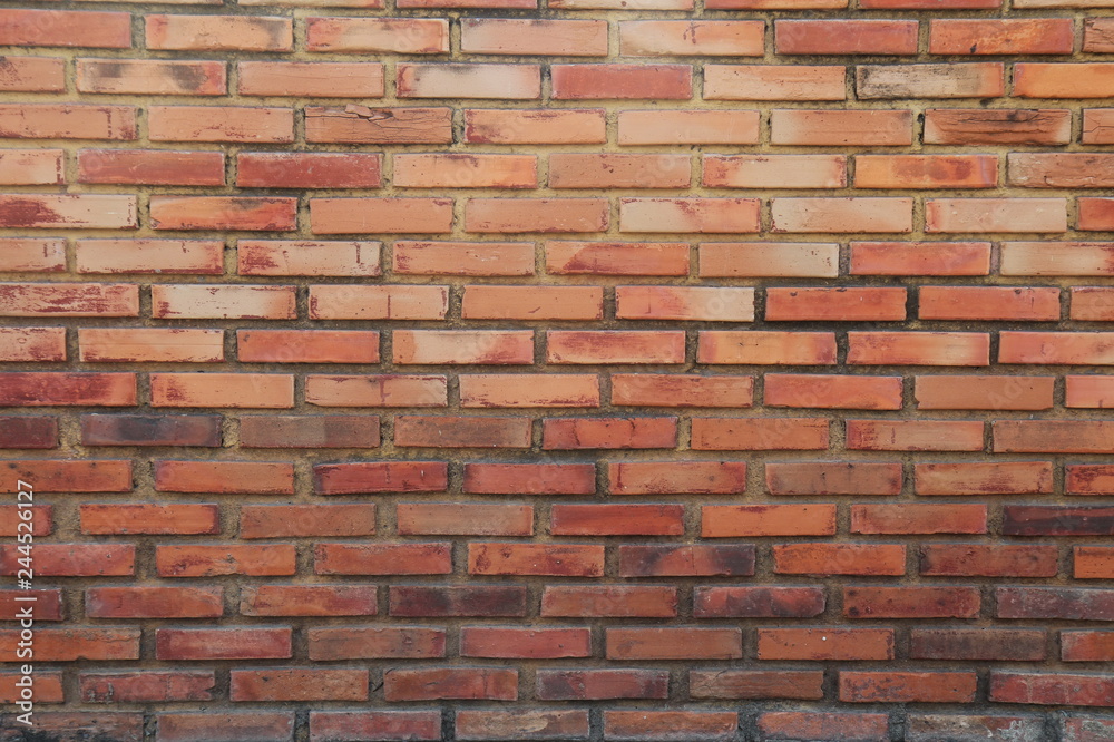 brick wall of red color texture background brick wall of red color texture background