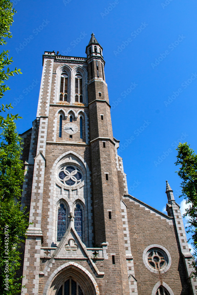 Cancale. Façade de l'église saint Méen  , Ille et Vilaine, Bretagne, France