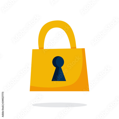 Golden lock icon
