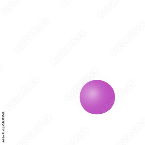 Purple Sphere on White Background © Michael