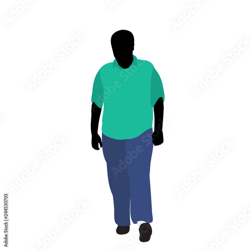  male silhouette in colored clothes