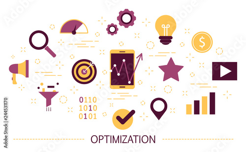 Optimization concept. Idea of improvement and development