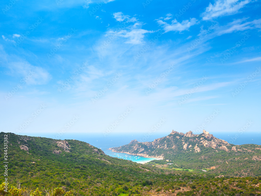 Roccapina, Corsica island. Coastal landscape
