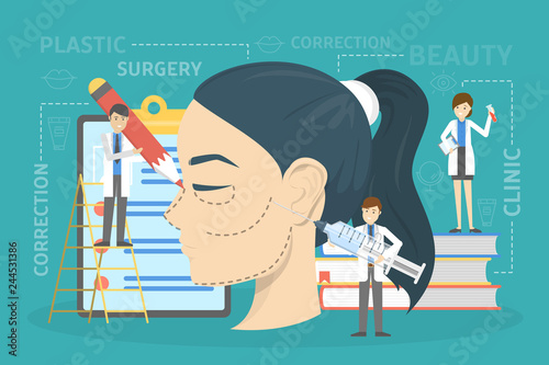 Plastic surgery concept. Idea of body correction