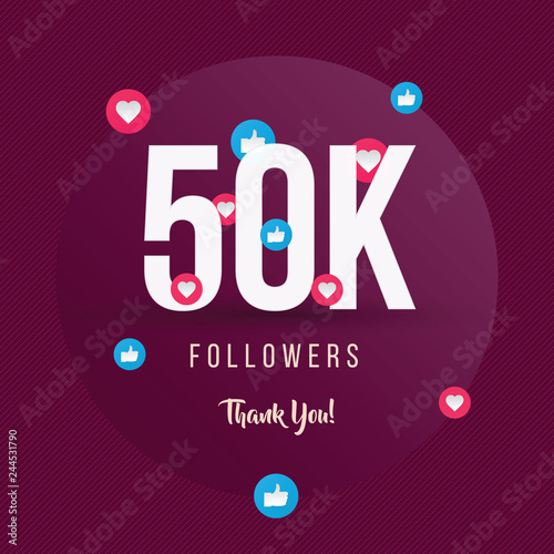 50K Followers Thank You, Post