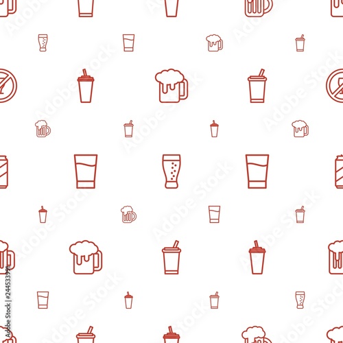 alcohol icons pattern seamless white background