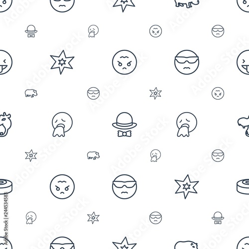 comic icons pattern seamless white background