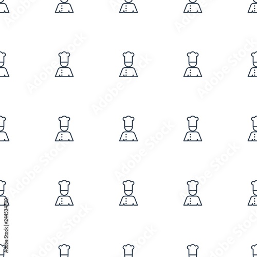 chef icon pattern seamless white background