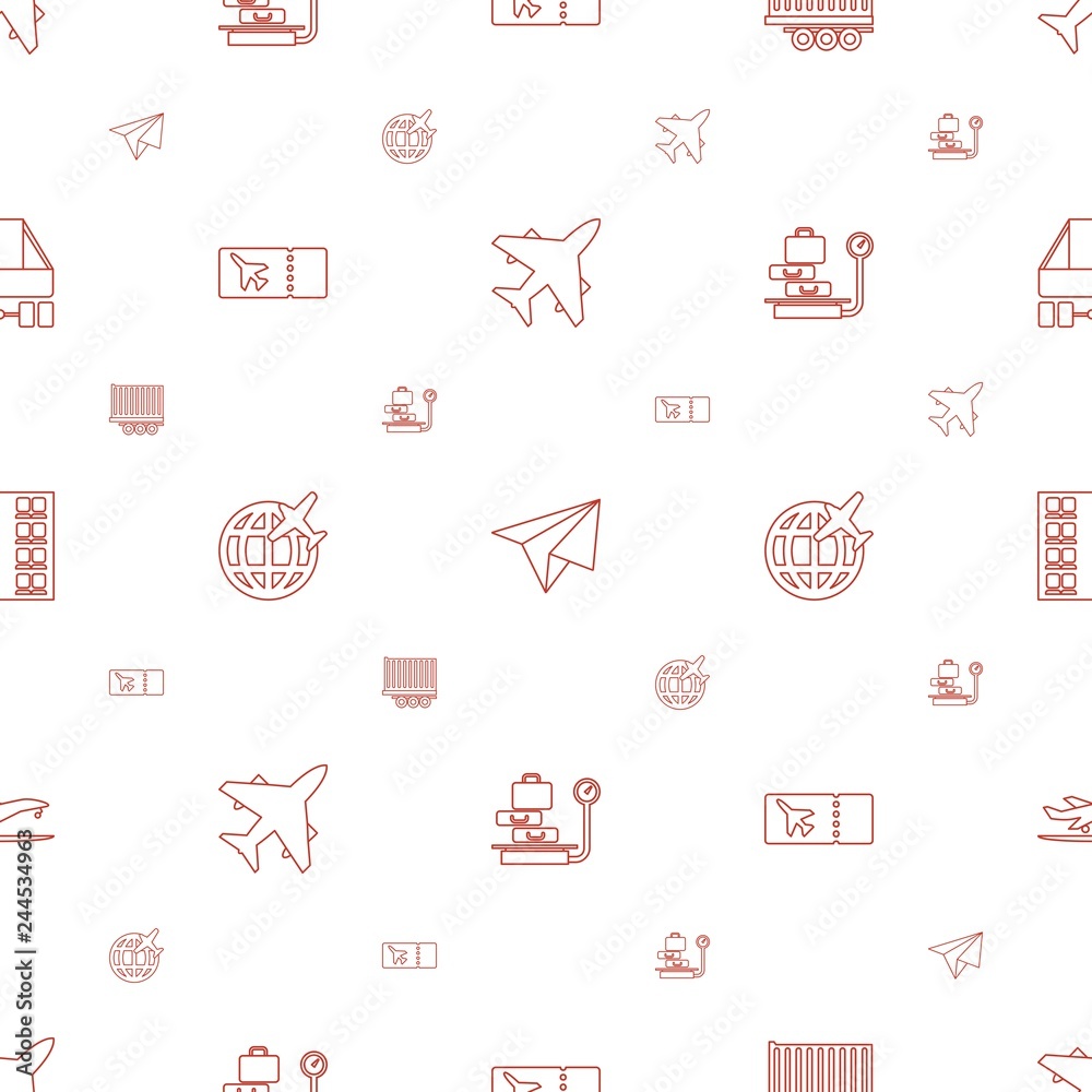 Obraz premium plane icons pattern seamless white background