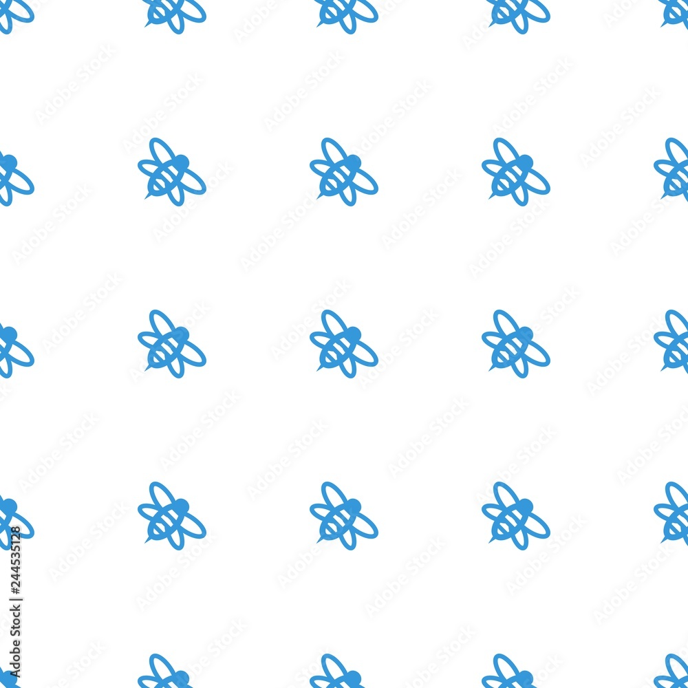 Obraz premium bee icon pattern seamless white background