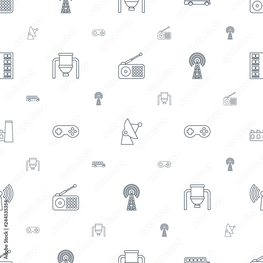 station icons pattern seamless white background station icons pattern seamless white background