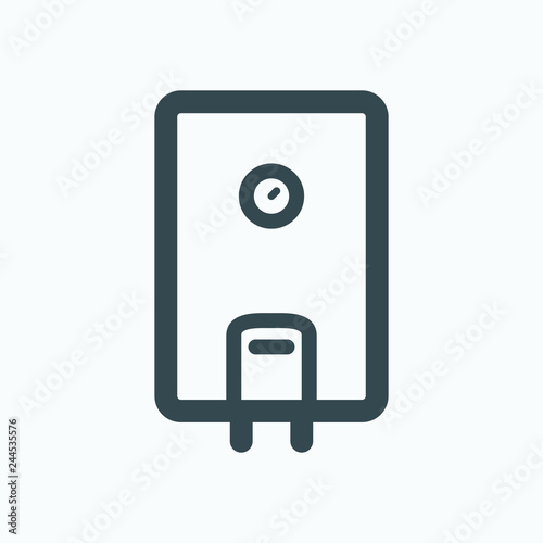 Boiler icon, central heating boiler vector icon