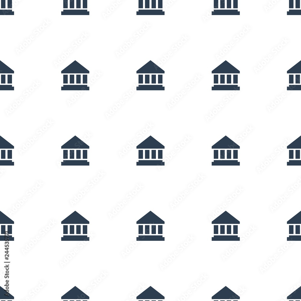 Fototapeta premium bank icon pattern seamless white background
