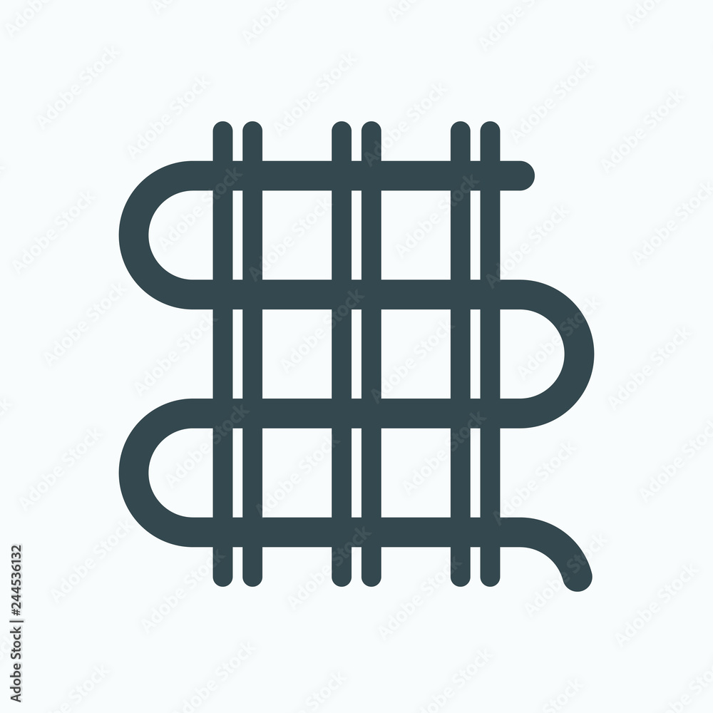 Warm floor icon, electric warm floor vector icon Warm floor icon, electric warm floor vector icon