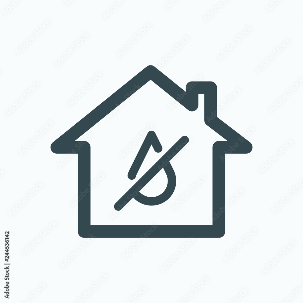 Water shutdown icon, turn off water vector icon Water shutdown icon, turn off water vector icon