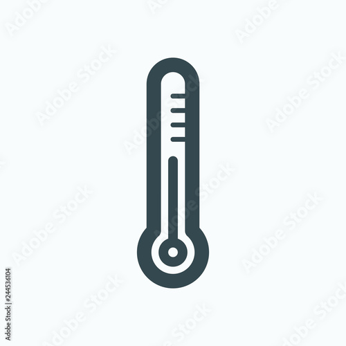 Thermometer icon, temperature control vector icon