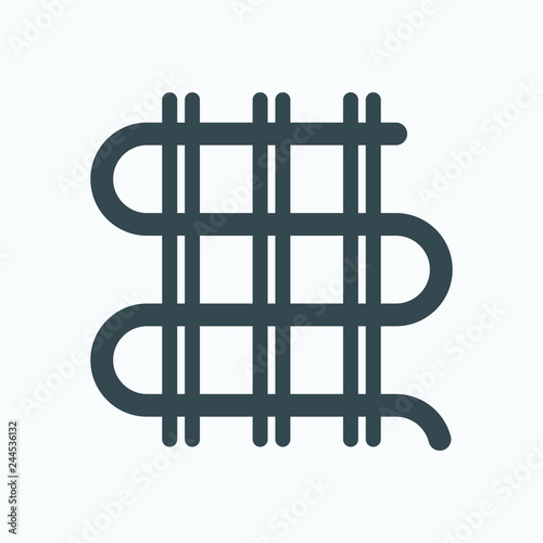 Warm floor icon, electric warm floor vector icon