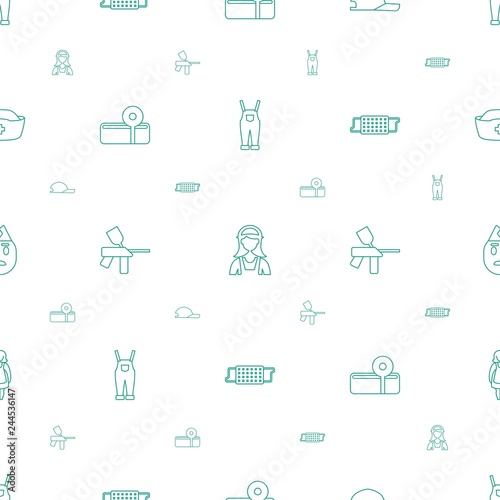 uniform icons pattern seamless white background